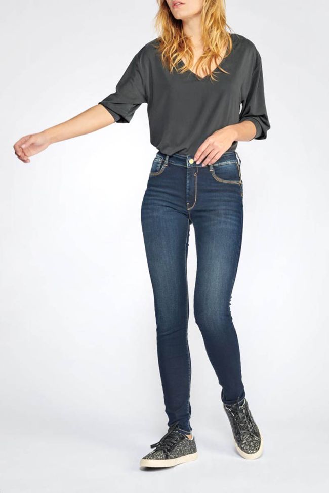 Jeans pulp slim Hagen taille haute bleu N°1