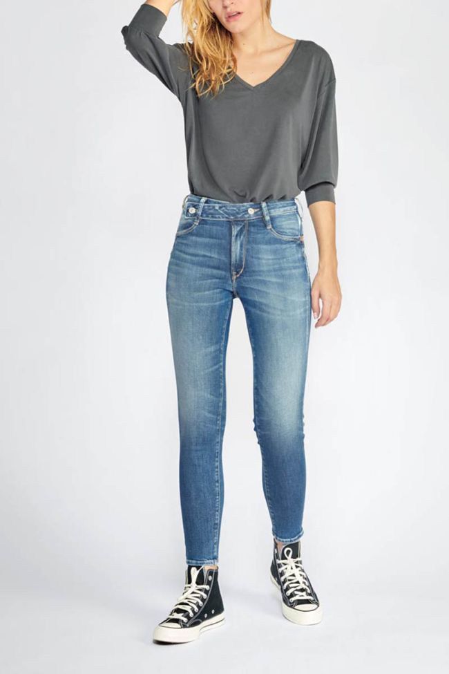 Jeans pulp slim Ich taille haute 7/8ème bleu N°4