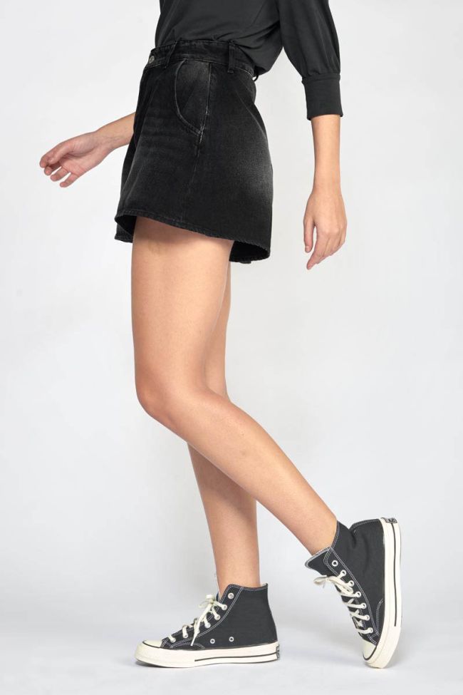 Short Lovi en jeans noir
