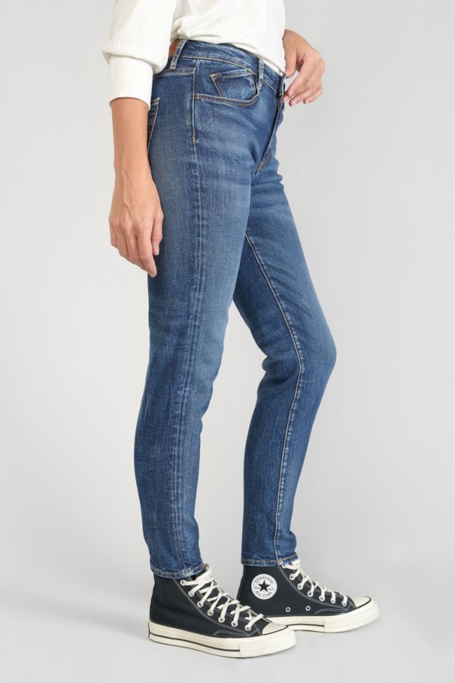 Jeans power skinny taille haute 7/8ème bleu N°2