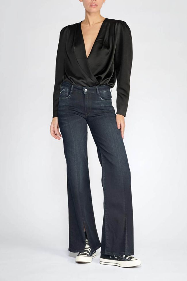 Jeans pulp flare Sin taille haute bleu-noir N°1