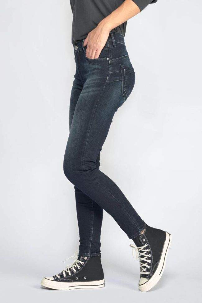 Jeans pulp slim Tazi taille haute 7/8ème bleu-noir N°1