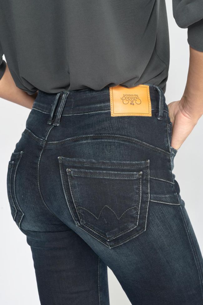 Jeans pulp slim Tazi taille haute 7/8ème bleu-noir N°1