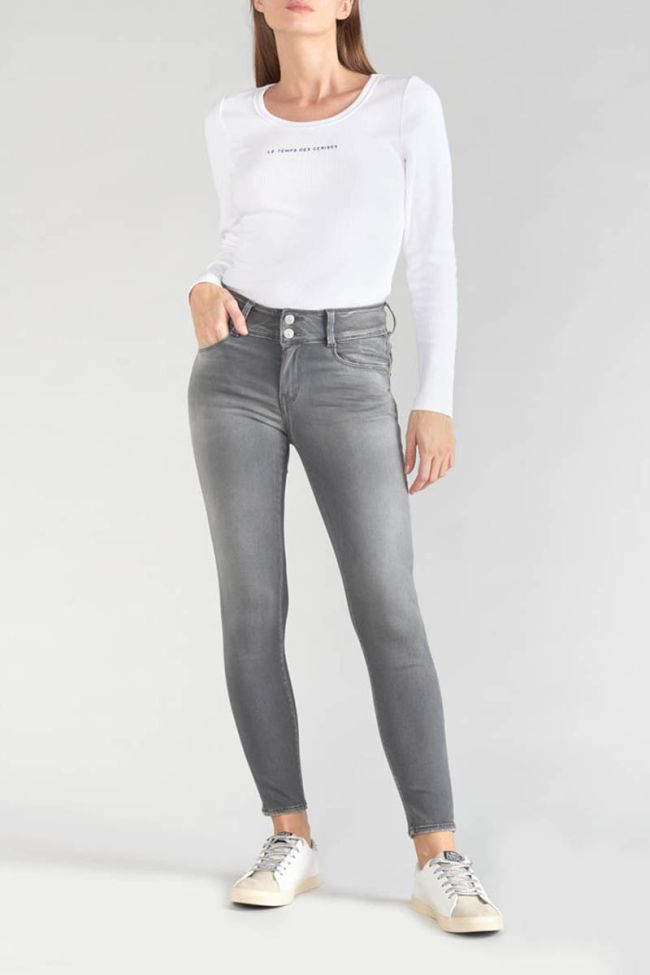 Jeans ultra pulp slim taille haute 7/8ème gris N°3