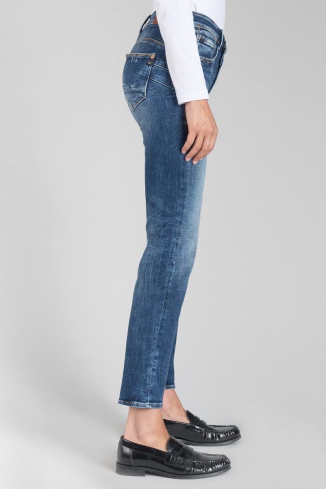 Jeans pulp regular Zep taille haute 7/8ème destroy bleu N°2