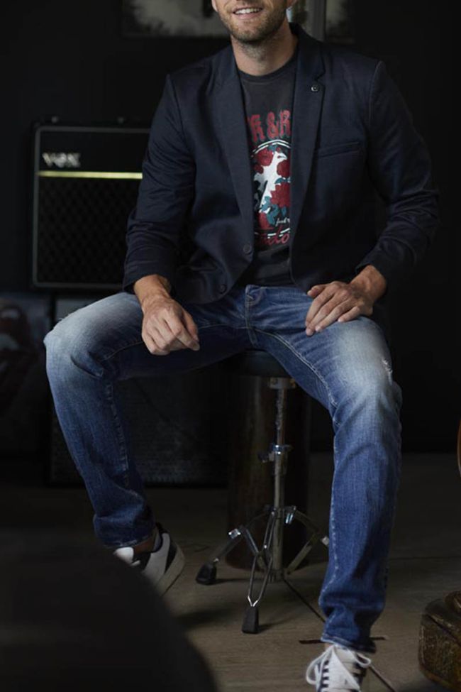 Jeans 700/11 adjusted Barefoot destroy bleu N°3