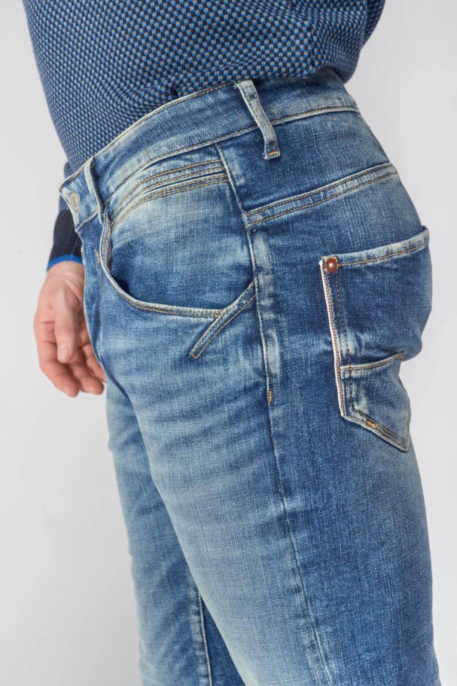 Jeans 900/03 tapered arqué Rocken destroy bleu N°3