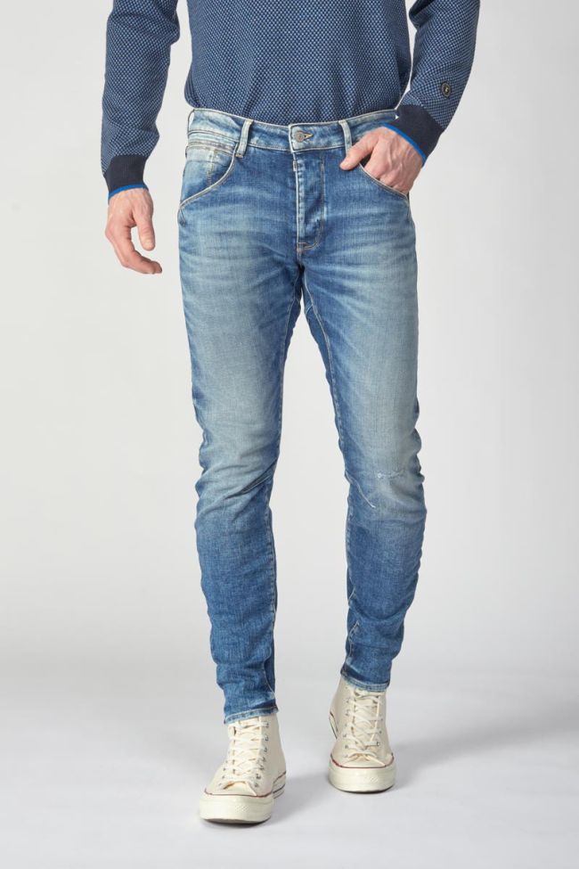 Jeans 900/03 tapered arqué Rocken destroy bleu N°3