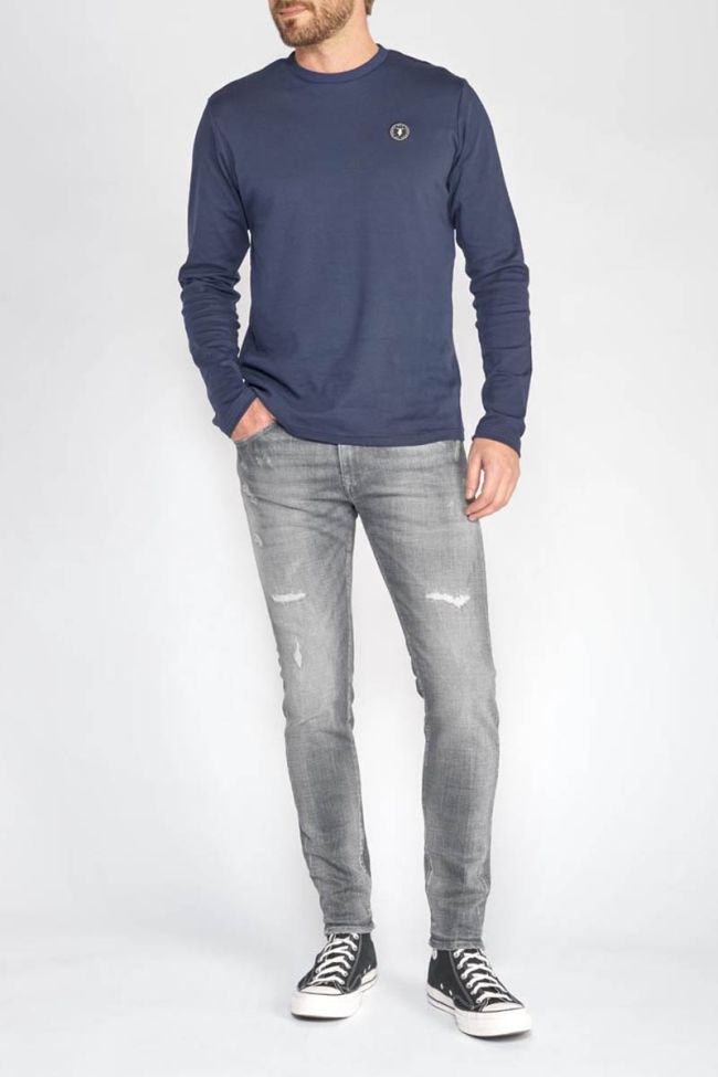 Jeans power skinny 7/8ème destroy gris N°3