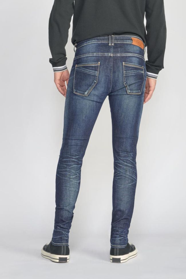 Jeans power skinny 7/8ème destroy bleu N°1