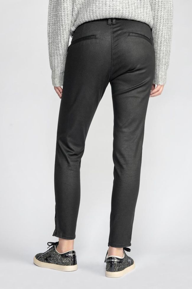 Pantalon Naja à motif python noir
