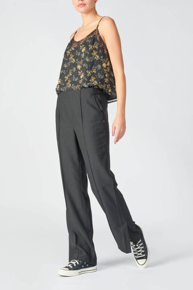 Pantalon Rosaly noir à fentes