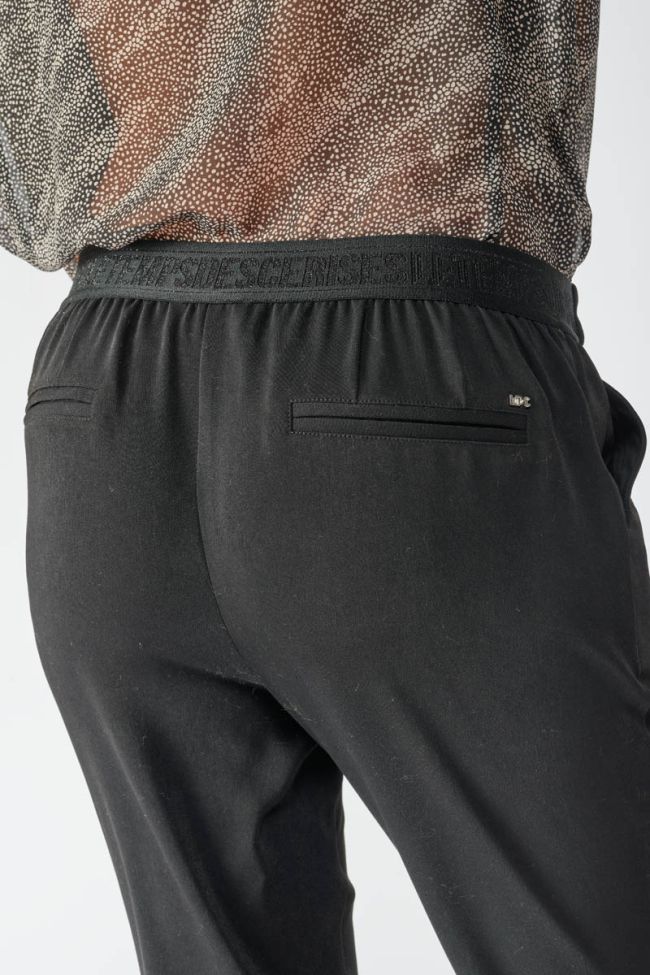 Pantalon Zefira noir à fermeture asymétrique