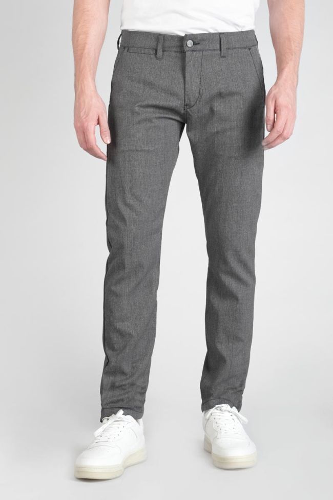 Pantalon Weller à carreaux gris