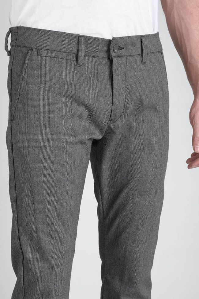 Pantalon Weller à carreaux gris