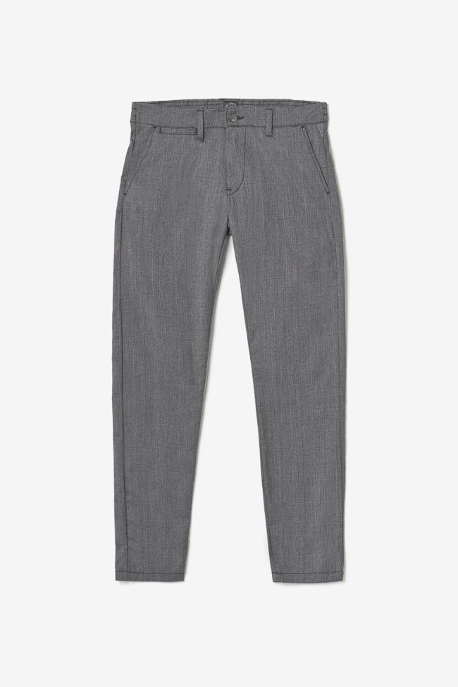 Pantalon Weller à carreaux gris