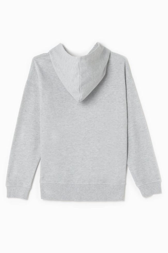 Sweat à capuche Elrosbo gris chiné