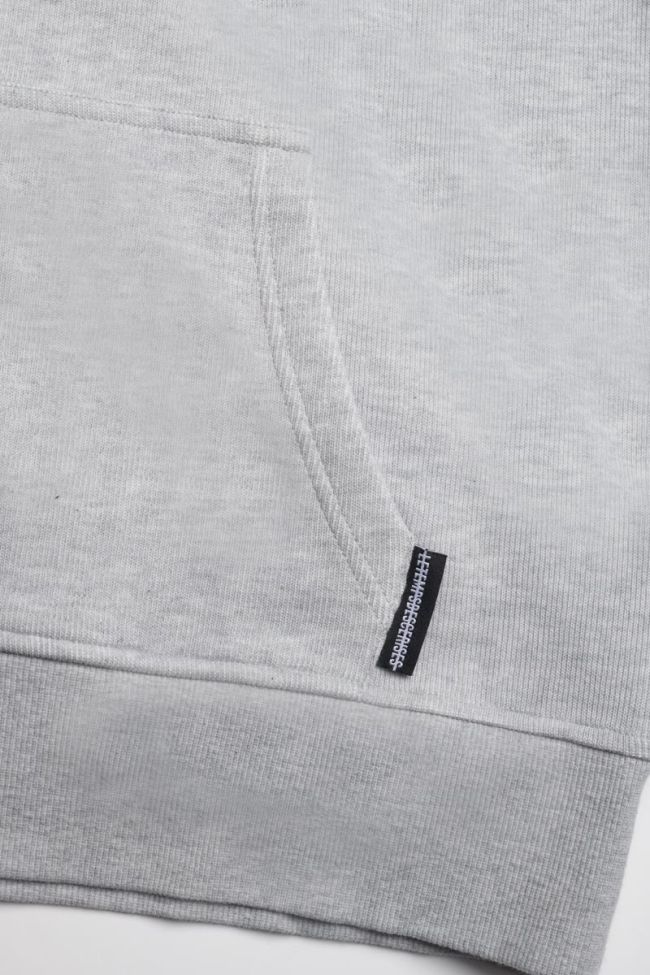 Sweat à capuche Elrosbo gris chiné