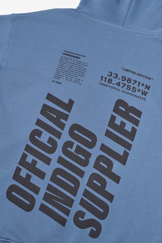 Sweat à capuche Hisabo bleu