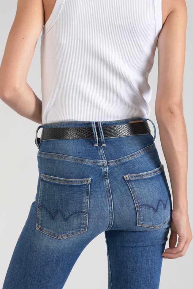 Ceinture Haouz à motif python noir