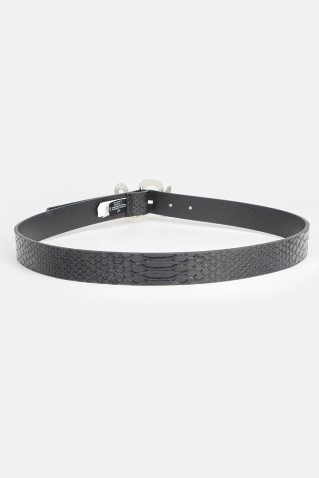 Ceinture Haouz à motif python noir