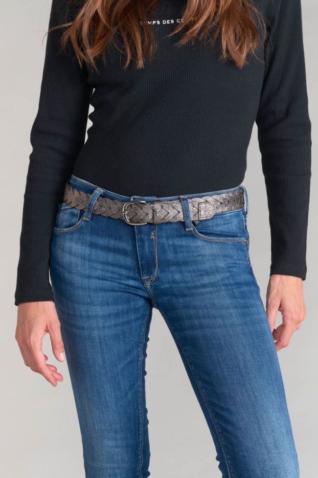 Ceinture Kebir argentée tressée