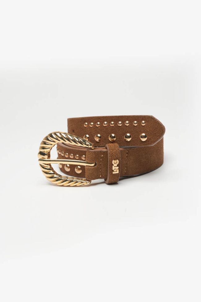 Ceinture Smara en cuir cognac