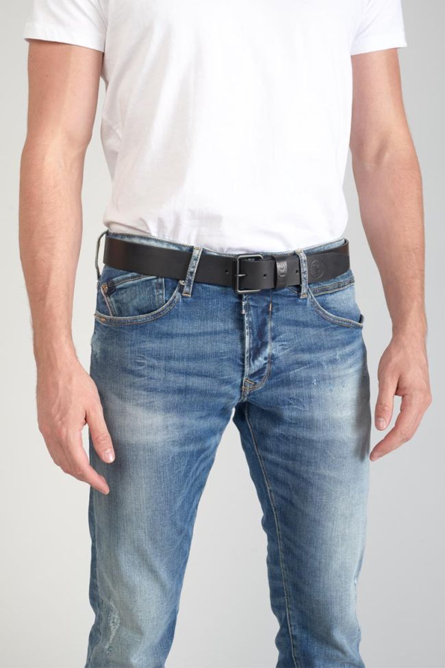Ceinture Komel en cuir noir
