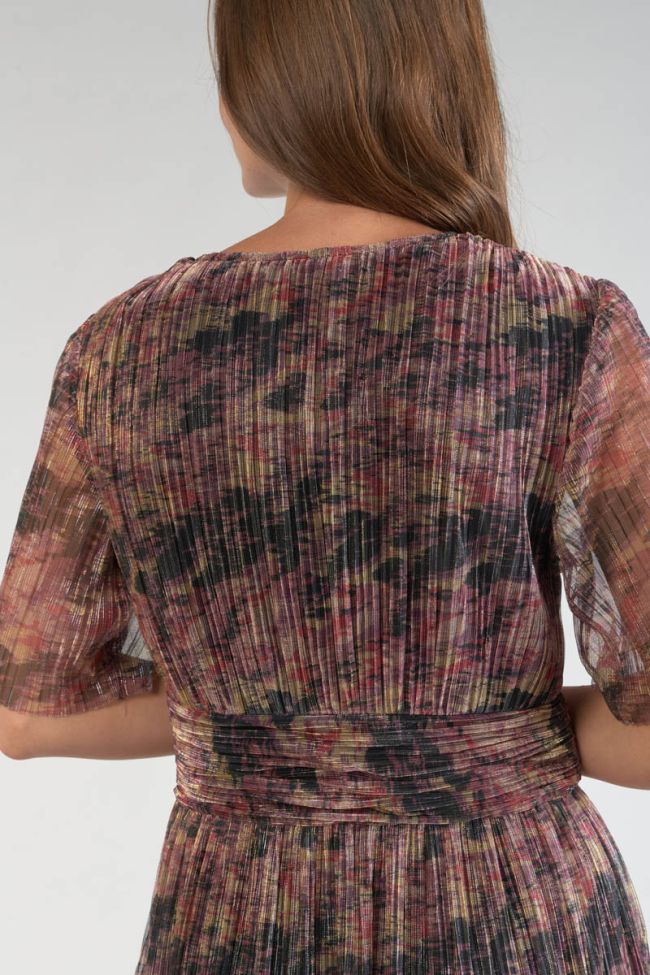 Robe longue Amiel imprimée irisée