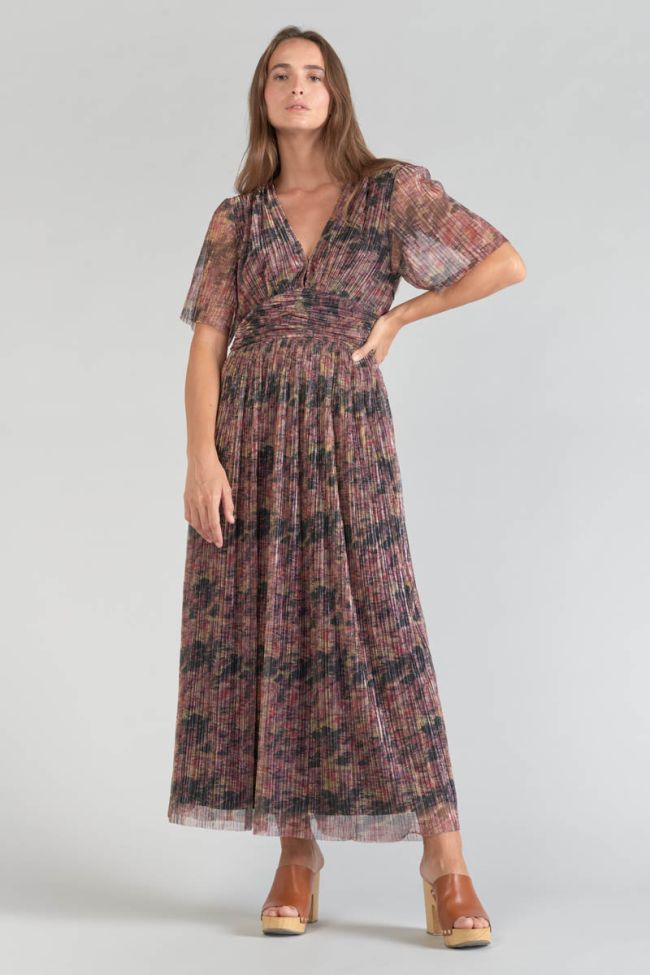 Robe longue Amiel imprimée irisée