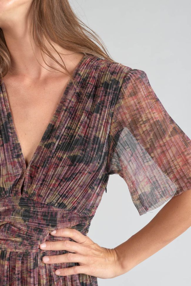Robe longue Amiel imprimée irisée