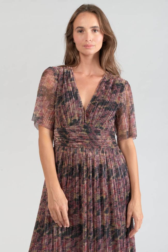 Robe longue Amiel imprimée irisée