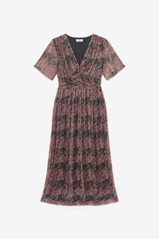 Robe longue Amiel imprimée irisée