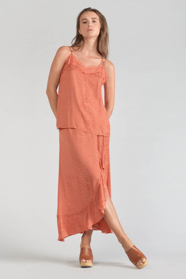 Caraco Ayek en jacquard orange corail