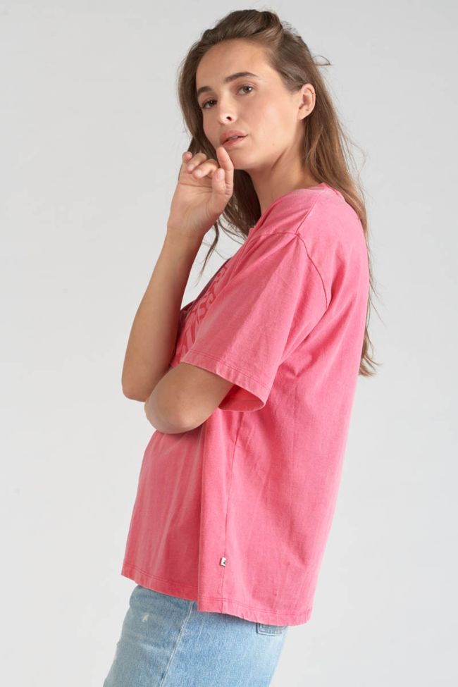 T-shirt Cassio rose délavé
