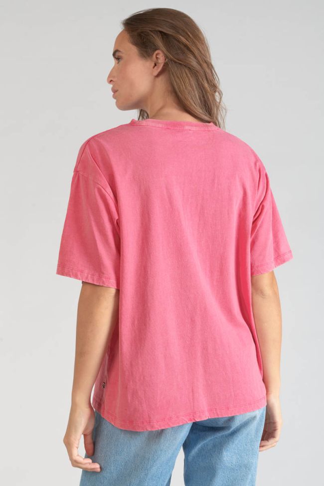 T-shirt Cassio rose délavé