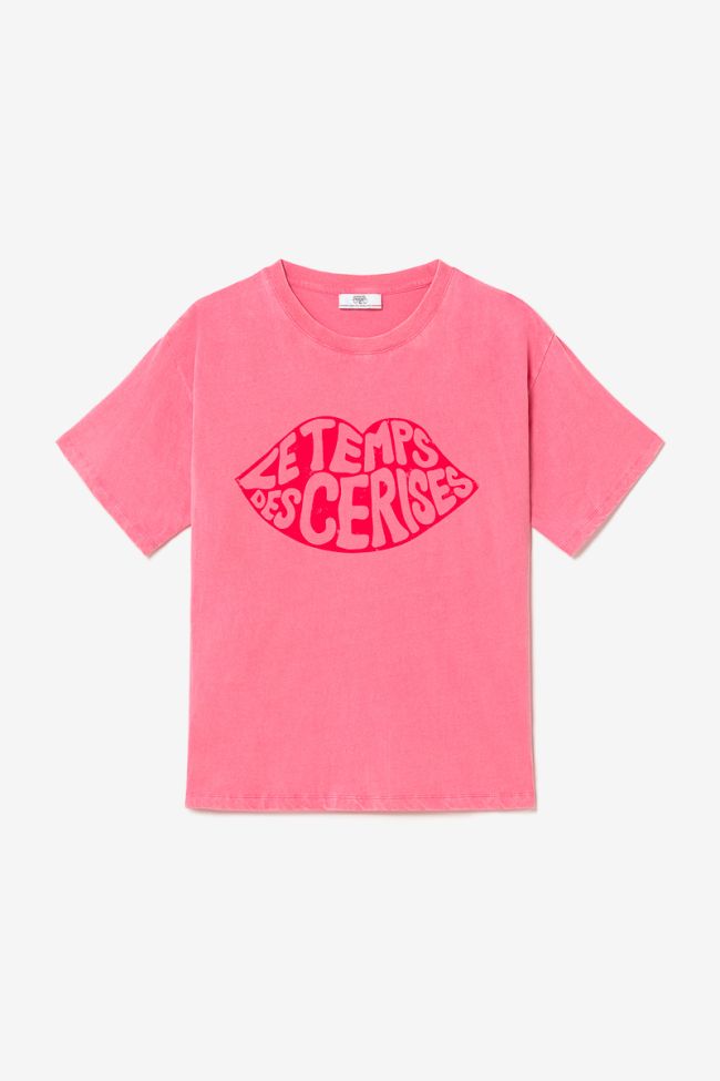 T-shirt Cassio rose délavé