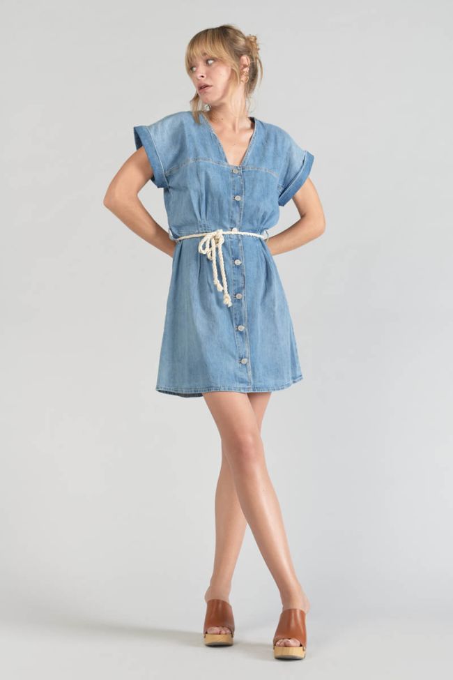 Robe Eourres en jeans bleu