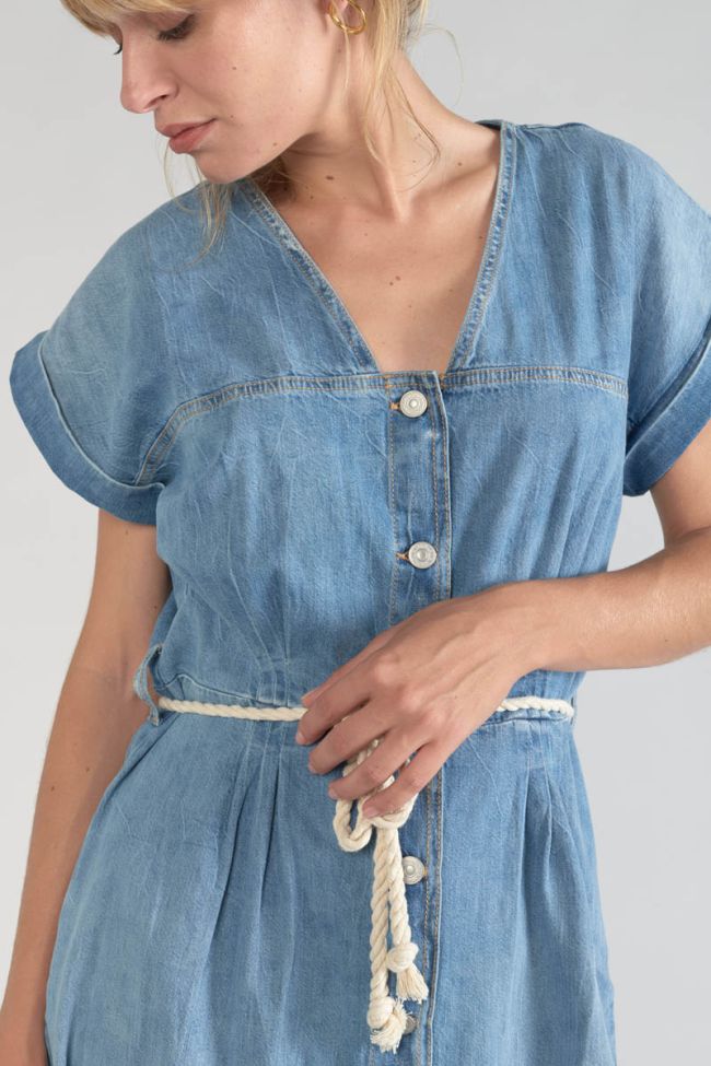 Robe Eourres en jeans bleu