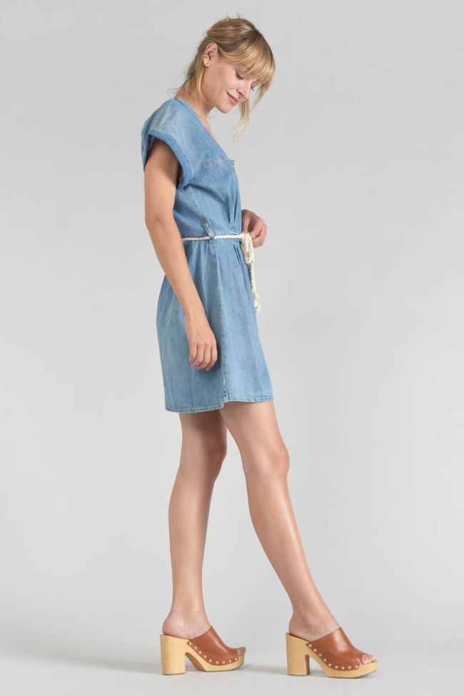 Robe Eourres en jeans bleu