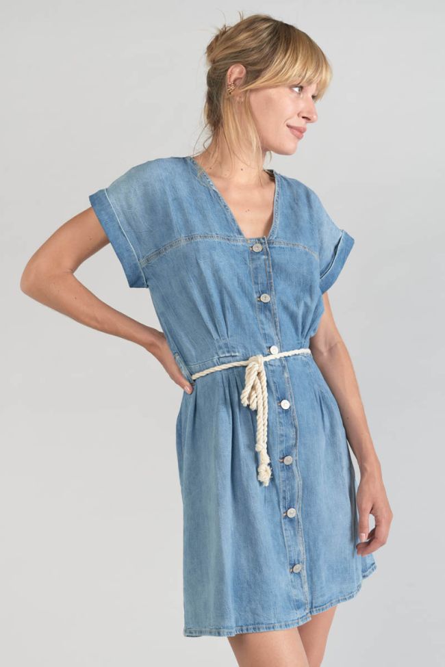 Robe Eourres en jeans bleu