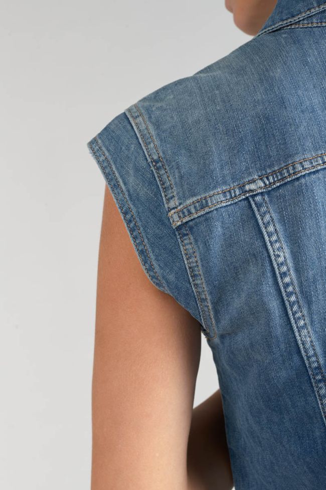 Veste sans manches Galinat en jeans bleu