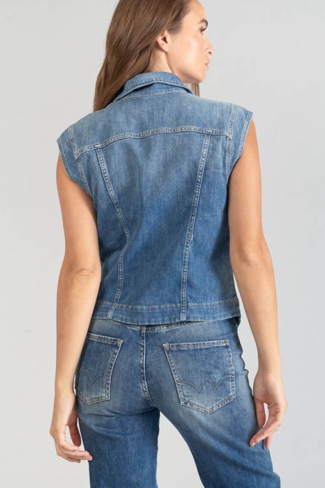 Veste sans manches Galinat en jeans bleu
