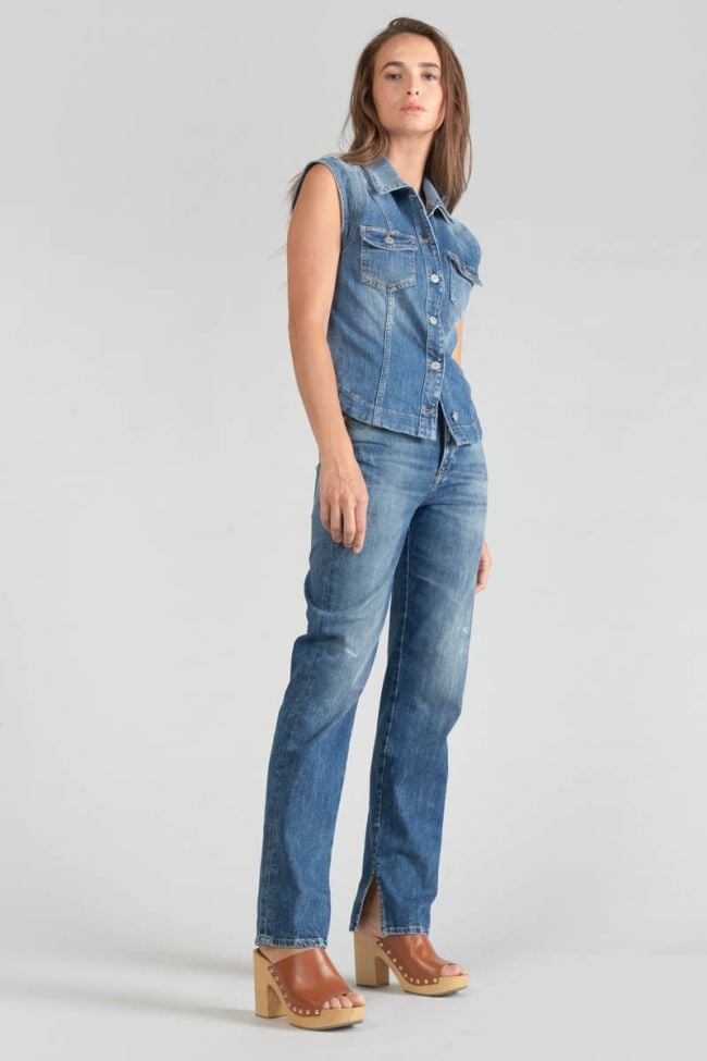 Veste sans manches Galinat en jeans bleu