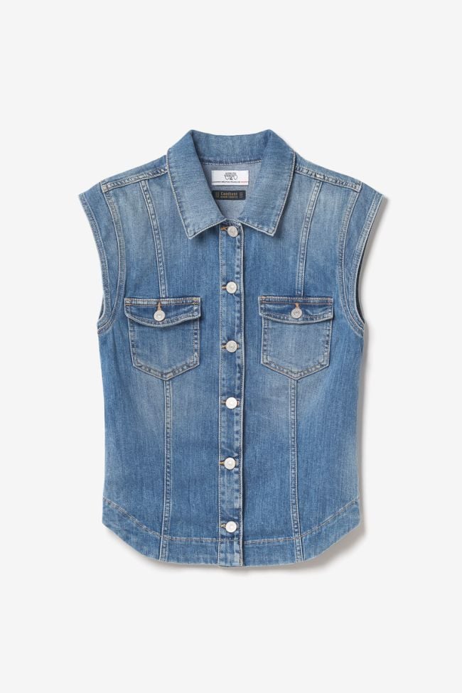 Veste sans manches Galinat en jeans bleu