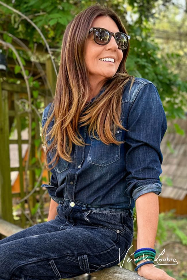 Chemise loose en jeans bleu Gérard by Véronika Loubry