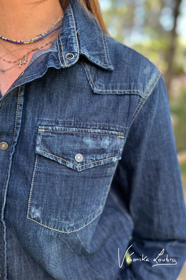 Chemise loose en jeans bleu Gérard by Véronika Loubry