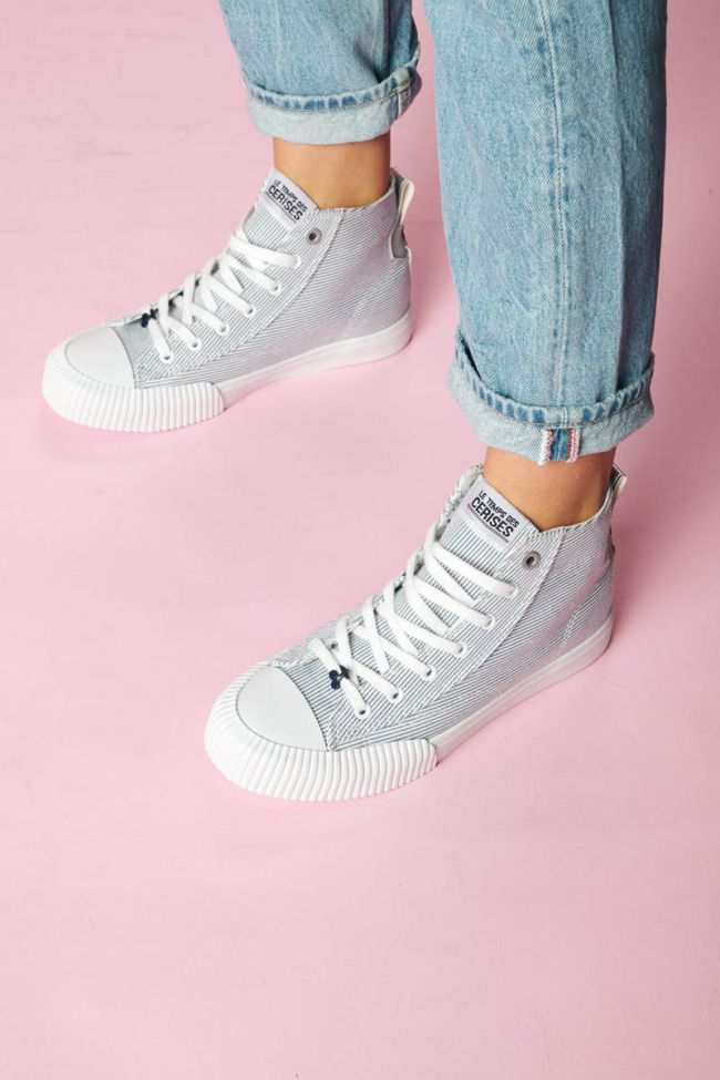 Baskets montantes Harlo rayées