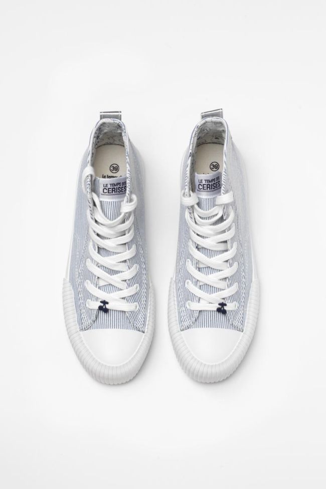 Baskets montantes Harlo rayées