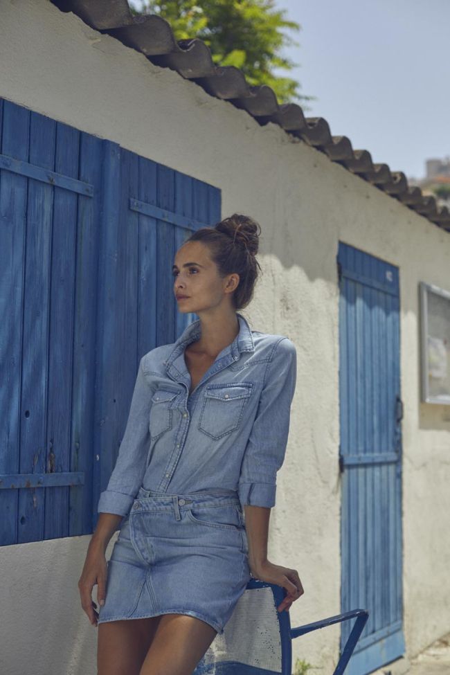 Chemise en jeans Juanita bleu très clair